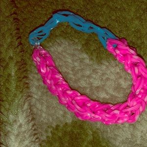 Pink and blue bracelet